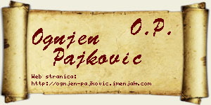 Ognjen Pajković vizit kartica